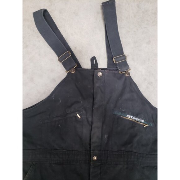 Key Apparel Outawear Insulated Duck Bib Overalls Black XL Regular Style 278.01 - Picture 7 of 16